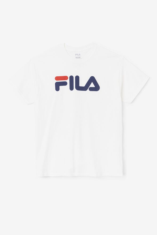 Fila T Skjorte Herre Hvite Logo 178052-JZL